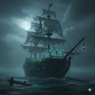 Spooky Ghostly Pirate Ship