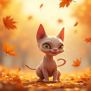 Cartoon Sphynx Cat
