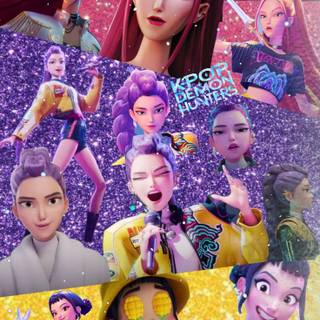 Huntrix Phone Wallaper Glitter