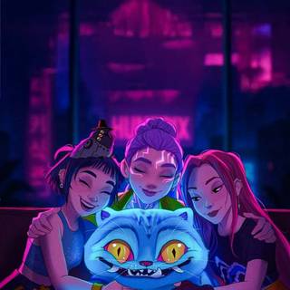 Huntrix hugs demon tiger