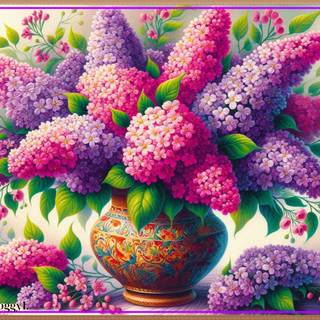 VASE OF LILACS