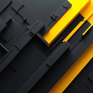 Yellow Black Abstract Background