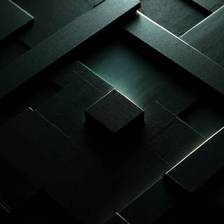 Dark Green 3D Stone Background