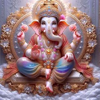 Lord Ganesha Sitting on throne
