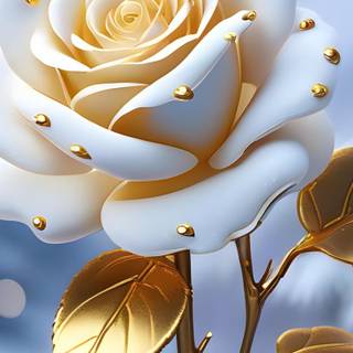 Beautiful White Flower Art 