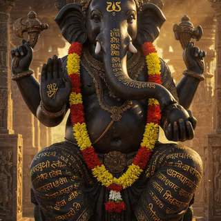  Ganesha Black Murti Iphone Wallpaper 