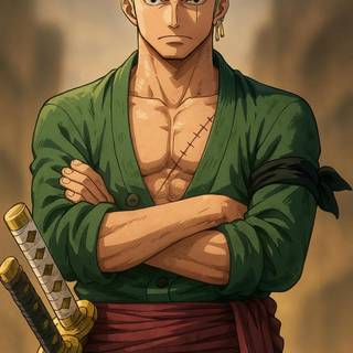Roronoa Zoro Depth Effect Wallpaper | 4K Lockscreen
