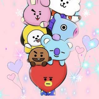 BTS mascotte phone wallpaper