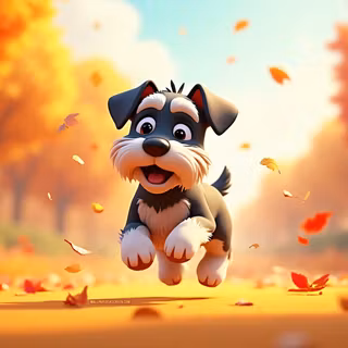 Cartoon Miniature Schnauzer
