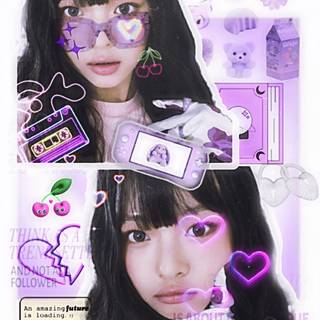 Hanni nw phone wallpaper purple style  (#newjeansneverdie)miss you minju