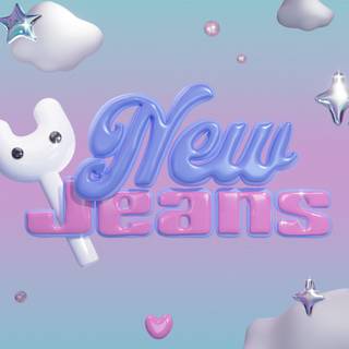 New Jeans logo kpop group pc wallpaper  (#newjeansneverdie)miss you nw love youu