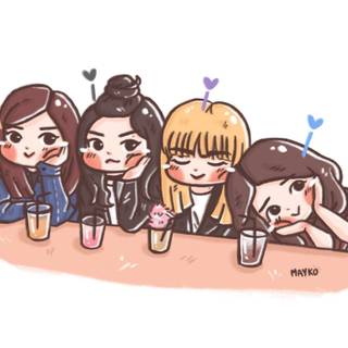 Blackpink chibi wallpaper pc 