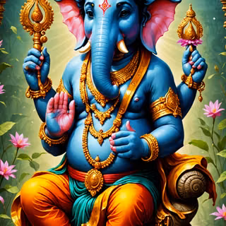 Lord Ganesha AI 4K Wallpaper 