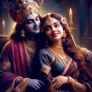  Radha Krishna love 4K iphone Wallpaper 