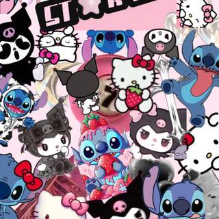 Sanrio X Stitch wallpaperphone