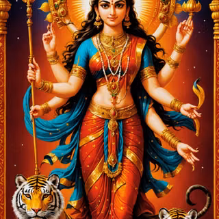 Devi Durga 4K iphone wallpaper 