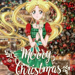 Sailor moon  phone christmas wallpaper