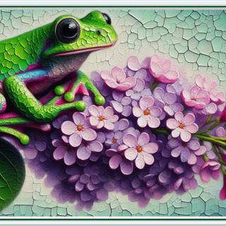 FROG AND LILACS