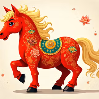 Red Fiery Horse