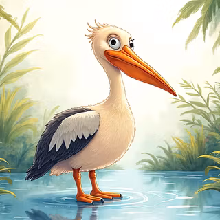 Cartoon Pelican