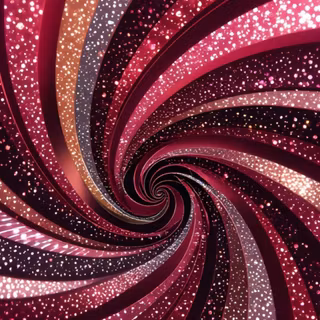Red glitter swirl