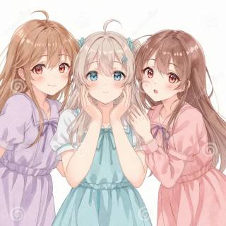 cute anime best friends