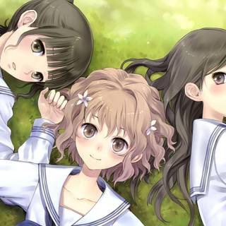 cute anime best friends