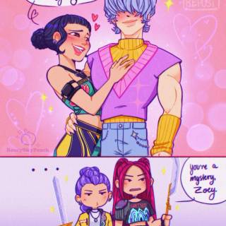 cute funny anime kpop demon hunters