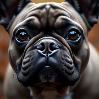 Gray French Bulldog