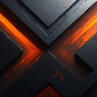 Orange Black Abstract Background