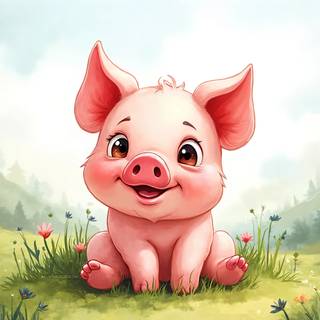 Cartoon Piglet