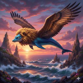 Dolphin + Lion + Eagle