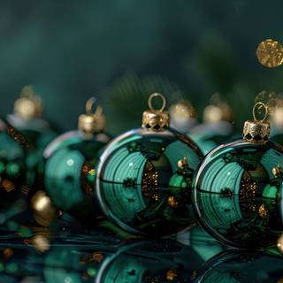 Green Christmas Balls