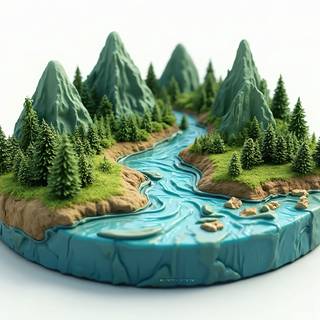 3D Mountain Landscape