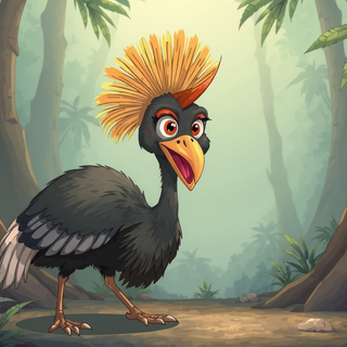 Cartoon Cassowary
