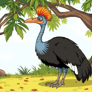 Cartoon Cassowary