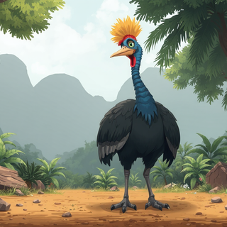 Cartoon Cassowary