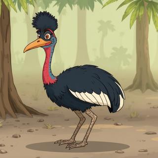 Cartoon Cassowary