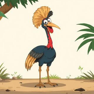 Cartoon Cassowary