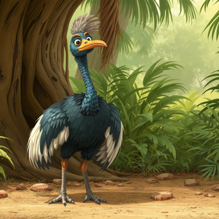 Cartoon Cassowary
