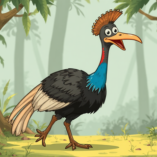 Cartoon Cassowary