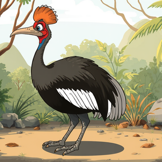 Cartoon Cassowary