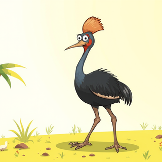 Cartoon Cassowary