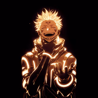 ryomen sukuna GOLD NEON  Edition wallpaper