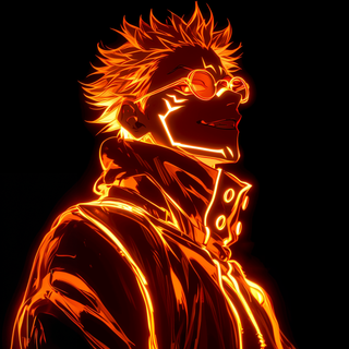 ryomen sukuna ORANGE NEON  Edition wallpaper