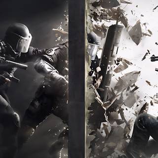 shooting gamer wallpaper for Dual desktop 