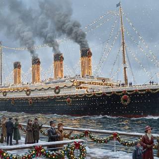 RMS Titanic sailing on Christmas Day