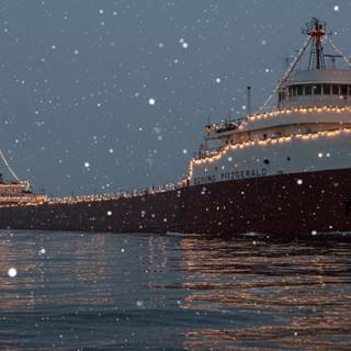 Edmund Fitzgerald sailing on Christmas Night
