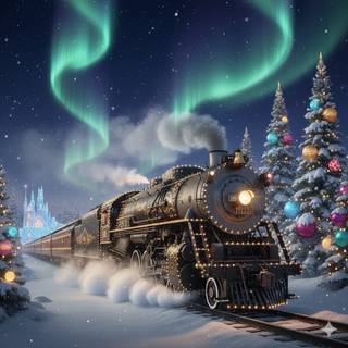 Polar Express arrives to the North Pole