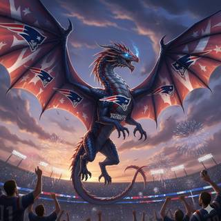 New England Patriots Dragon
